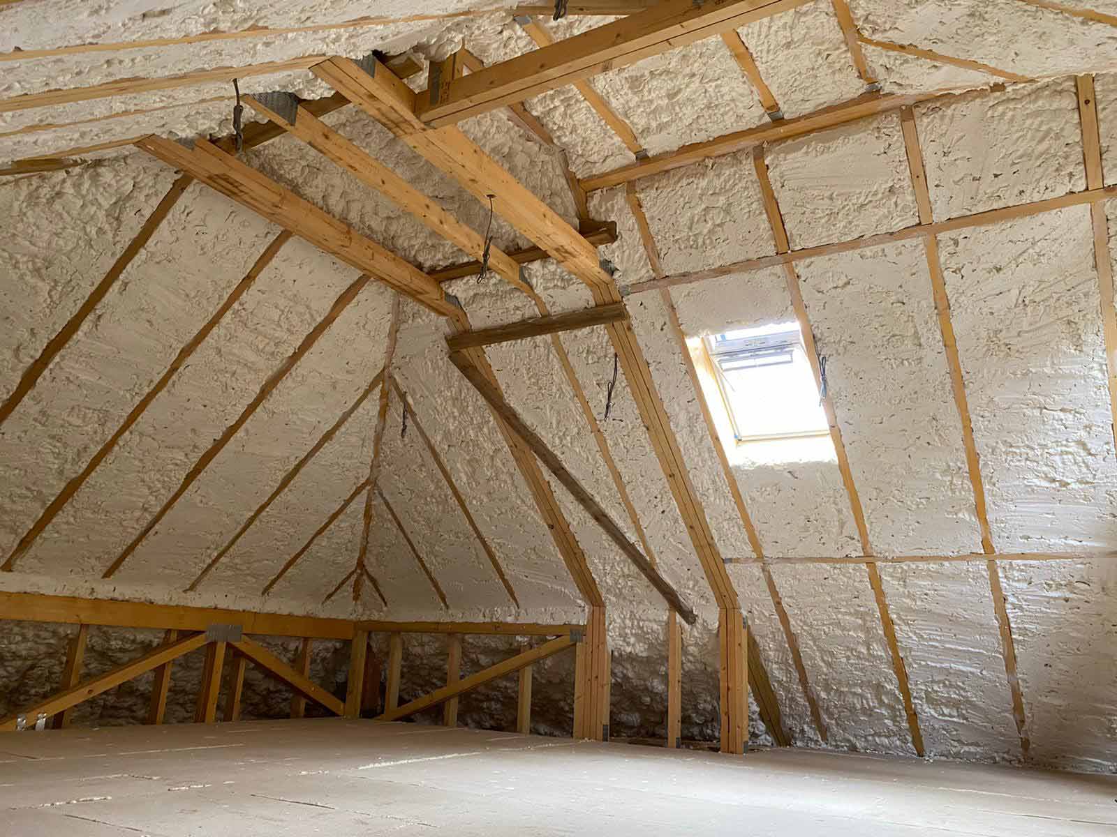 Spray foam Insulation Surveys in a loft area